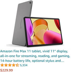 Fire max Tablet
